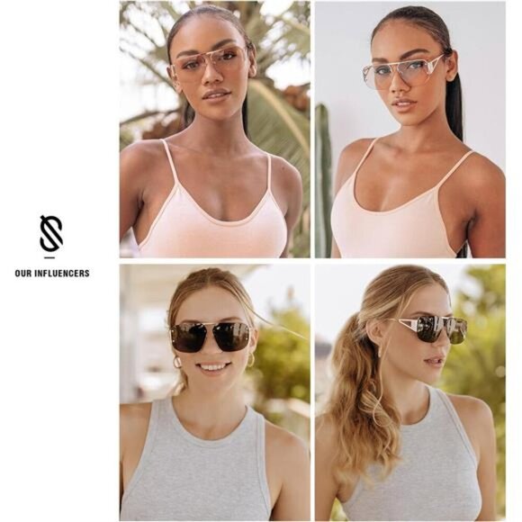 Trendy Aviator Retro Metal Rimless Frame Shades Lentes De Sol Para Mujer SJ1192
